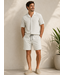 POINT ZERO Point Zero Vertical Stripe Cuban Collar Top
