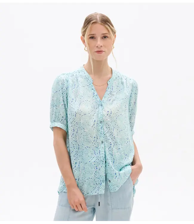 Hatley Ivy Blouse - Beach Glass Ikat