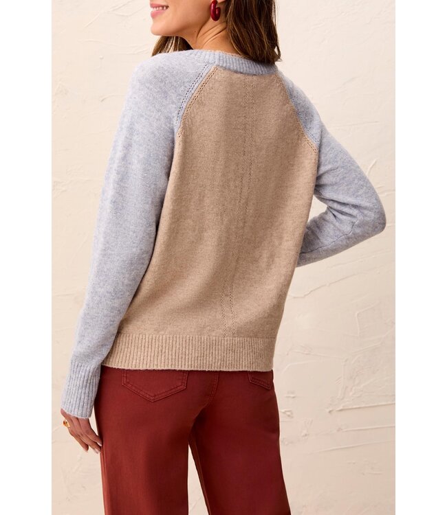 Tribal Long Sleeve Crew Colour block Sweater
