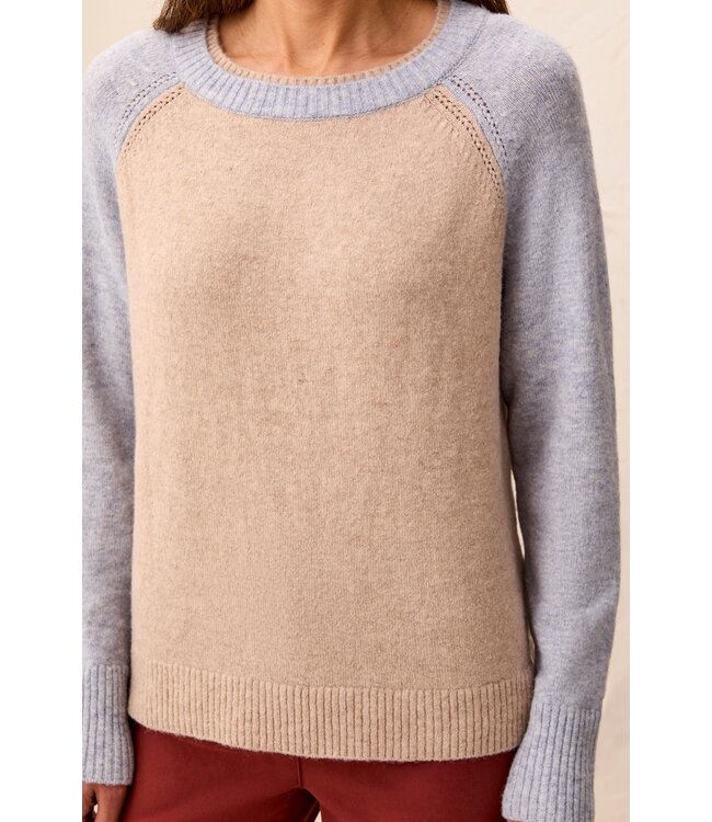Tribal Long Sleeve Crew Colour block Sweater