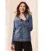 Tribal Canada Tribal Embroidered Button Front Fitted Denim Jacket