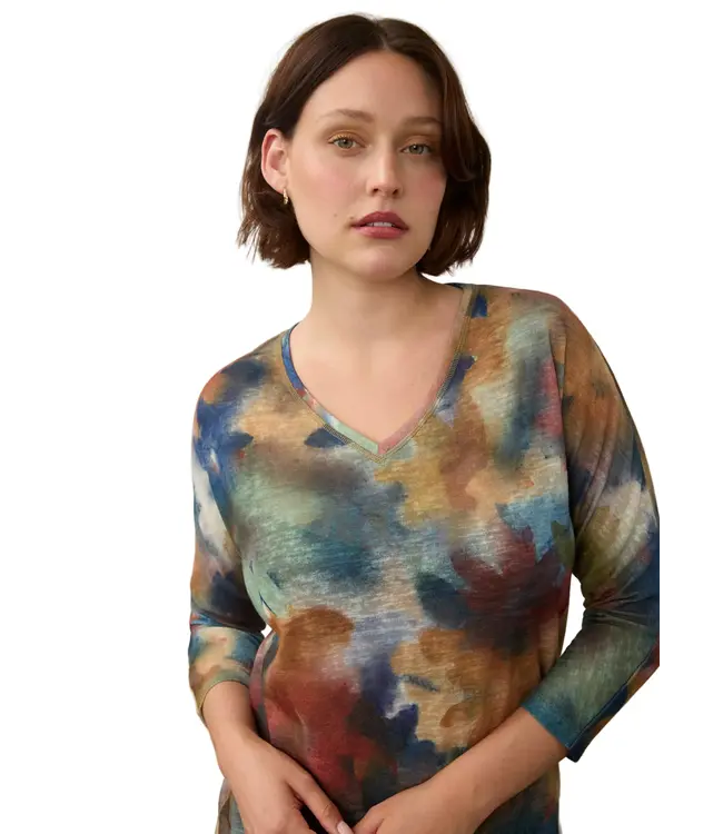 FDJ DROP SHOULDER V NECK TOP