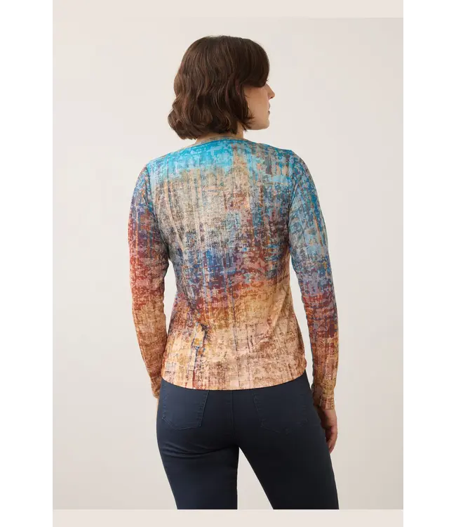 FDJ Long Sleeve V Neck Top