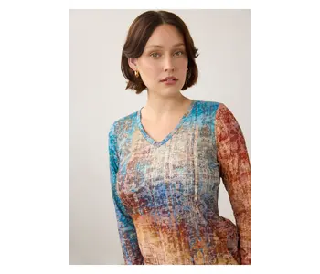 FDJ Long Sleeve V Neck Top
