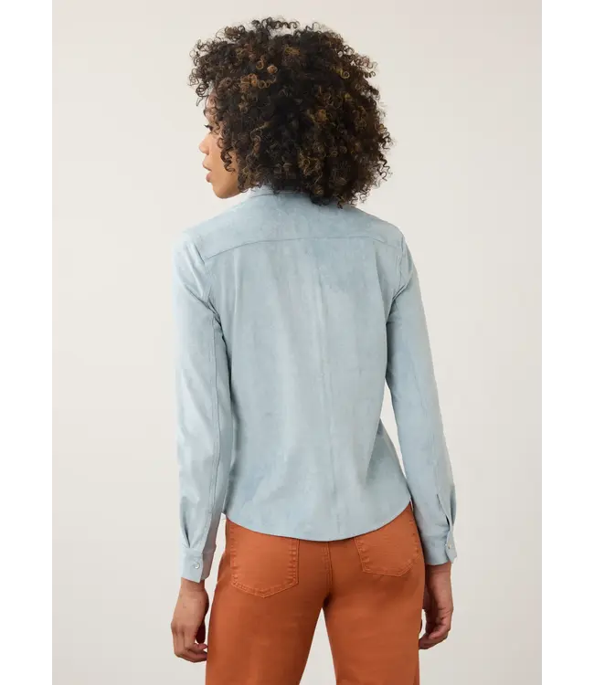 FDJ Long Sleeve Suede Shirt Jacket