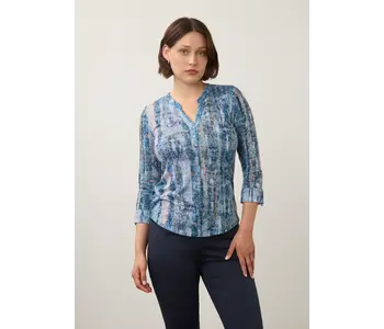 FDJ Henley Gravity Indigo print