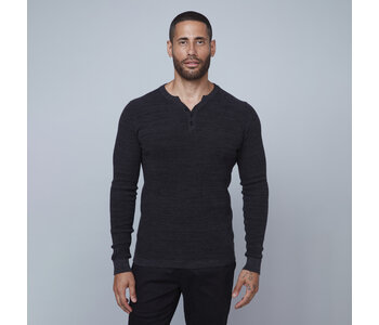 Hedge Mens Long Sleeve   Henley Sweater