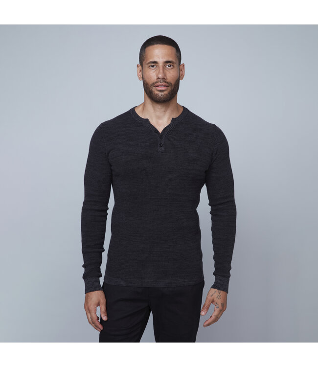 Hedge Mens Long Sleeve   Henley Sweater