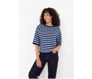 RD Style Short Reglan Sleeve Crew  Neck Sweater