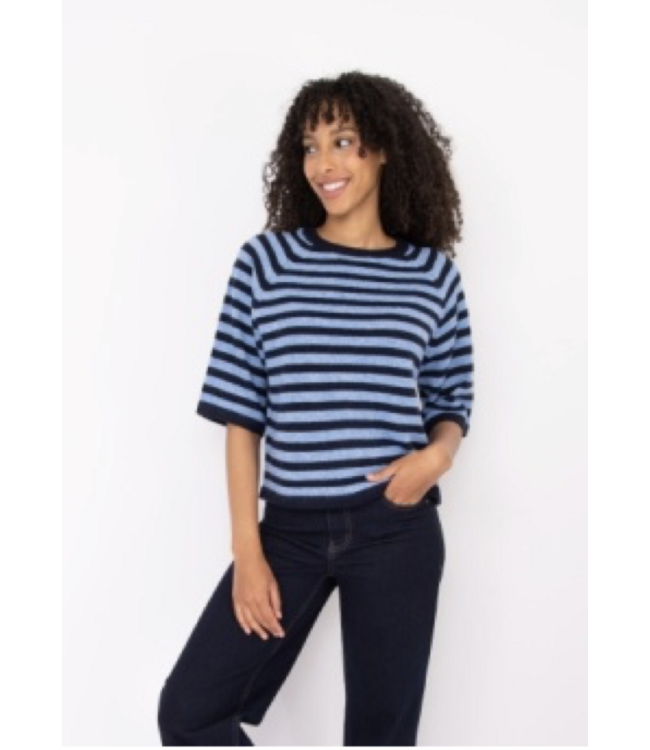 RD Style Short Reglan Sleeve Crew  Neck Sweater