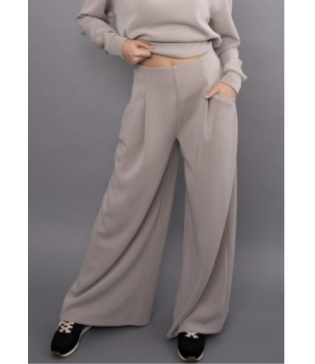 RD Style Soft Knit Pull On Wide Leg Pant