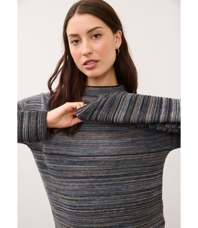 FDJ - SPACE DYE MOCK NECK SWEATER