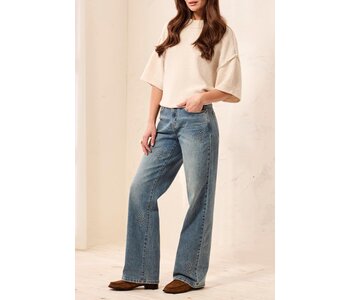 Tribal Canada Sophia Curvy 3D Flower Jeans