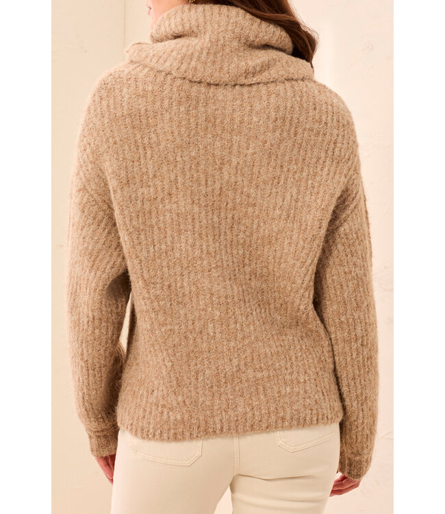Tribal Canada Drama Funnel Neck Sweater