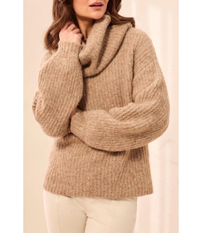 Tribal Canada Drama Funnel Neck Sweater