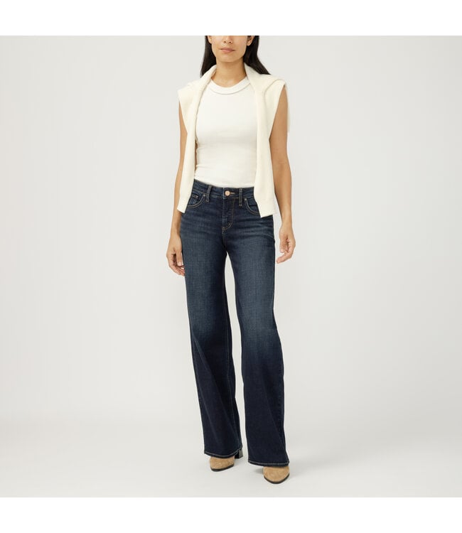 Silver Jeans Suki Mid Rise Wide Leg