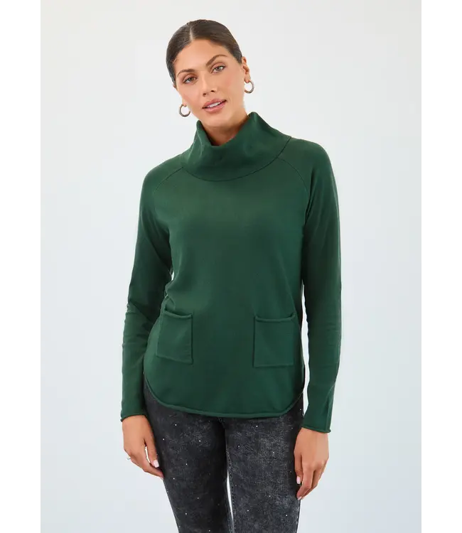 FDJ Cowl Neck Sweater with Pockets