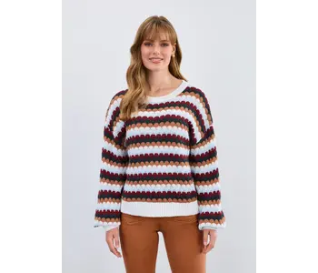 FDJ Boat collar sweater, Carnaby stripes