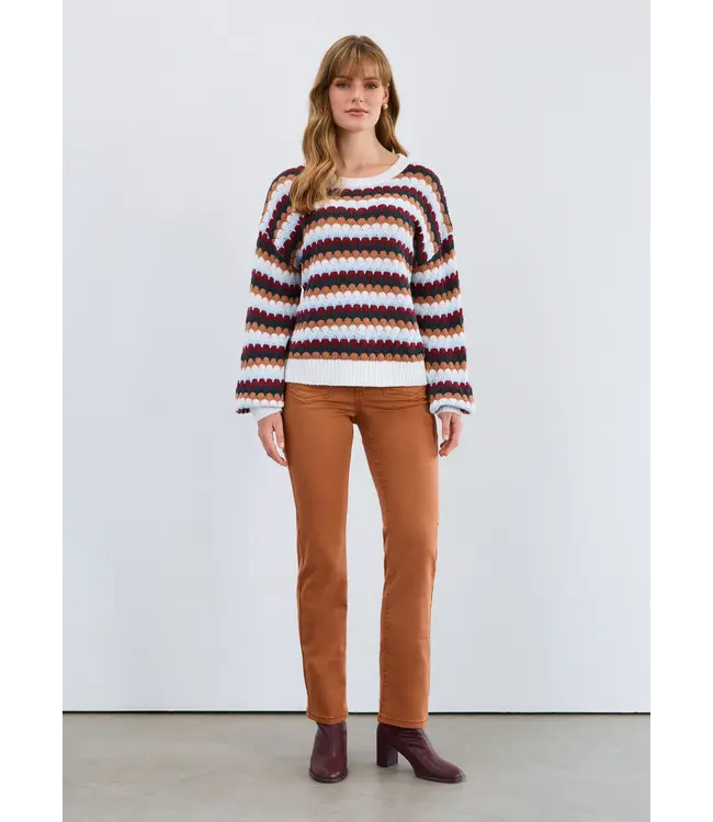 FDJ Boat collar sweater, Carnaby stripes