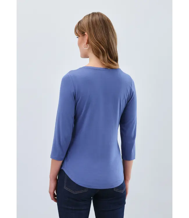 FDJ 3/4 Sleeve V-Neck Top