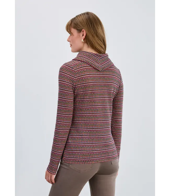 FDJ Long Sleeve Cowl-Neck Sweater
