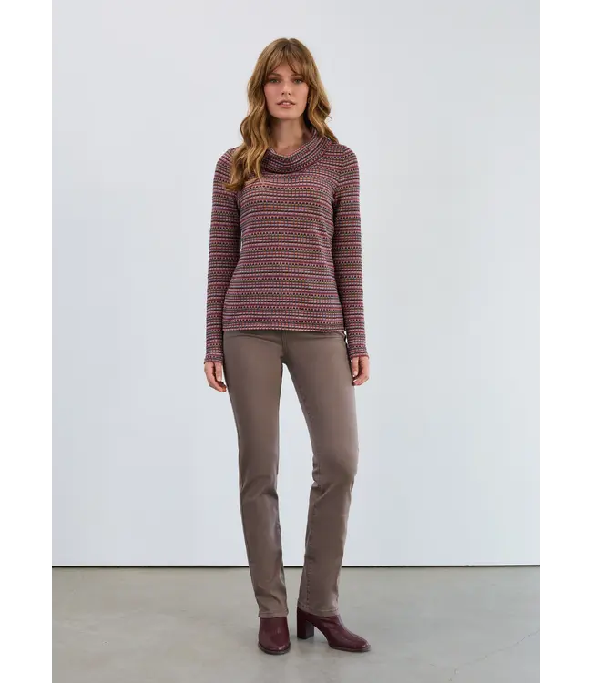FDJ Long Sleeve Cowl-Neck Sweater