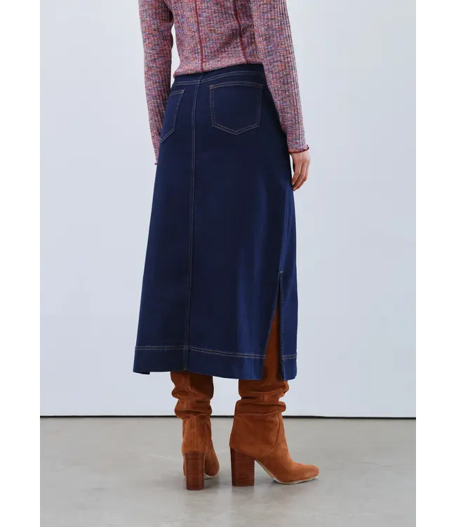 FDJ Column Midi Skirt, Rinse Wash