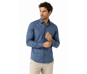 Point Zero  Easy Care All Over Print Shirt