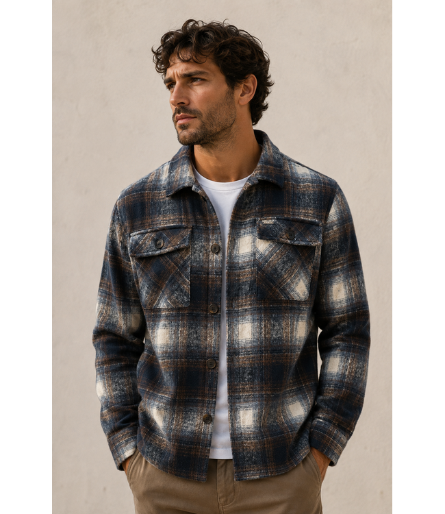Point Zero Checked Pattern Overshirt