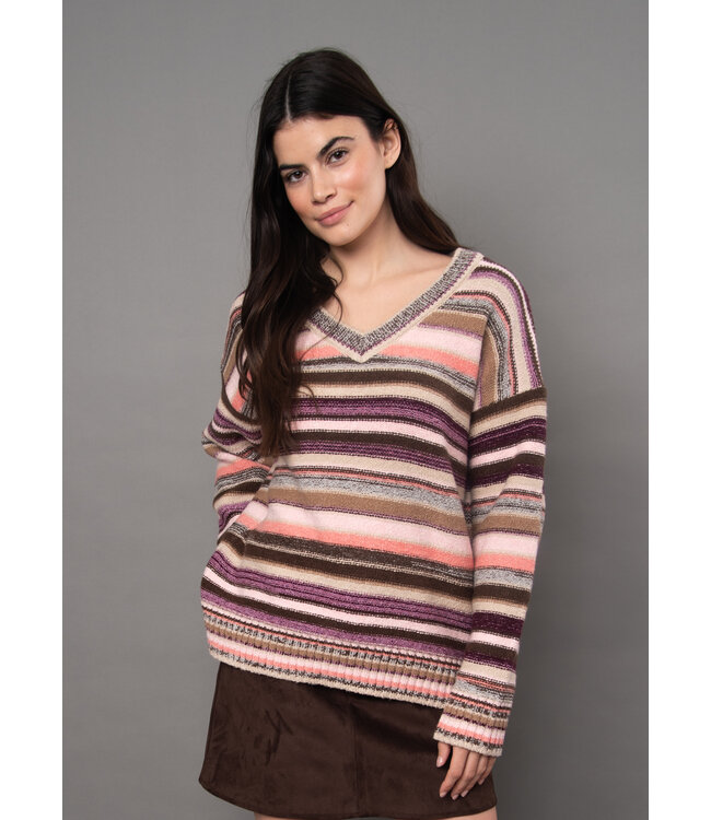 RD Style Reaghan Long Sleeve V-Neck Pull Over Sweater