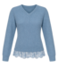 POINT ZERO Point Zero Rib Knit Lace Trim Sweater