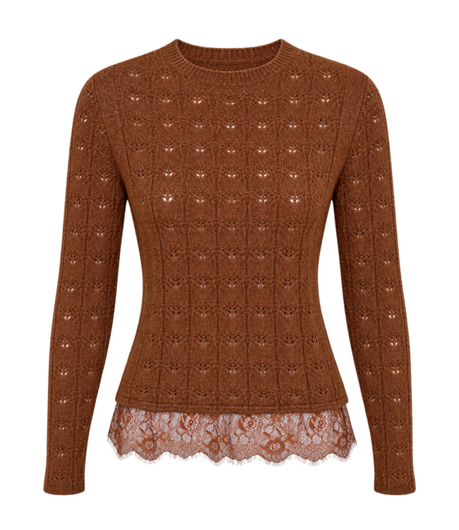 Point Zero LaceTrim Pull Over Sweater