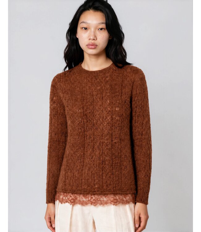 Point Zero LaceTrim Pull Over Sweater