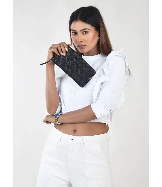 168 Dinan all-round Genuine Leather zipper wallet