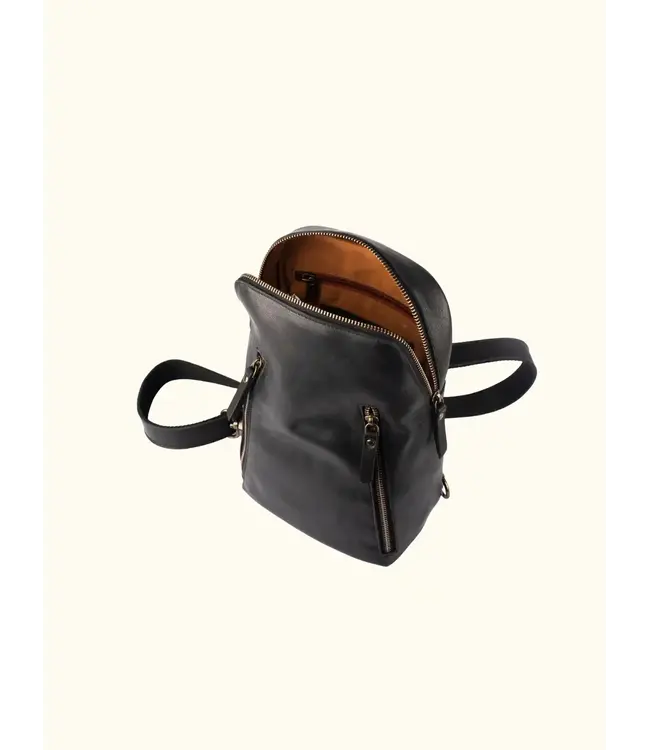 066 Constance Washed Genuine Leather Crossbody Bag