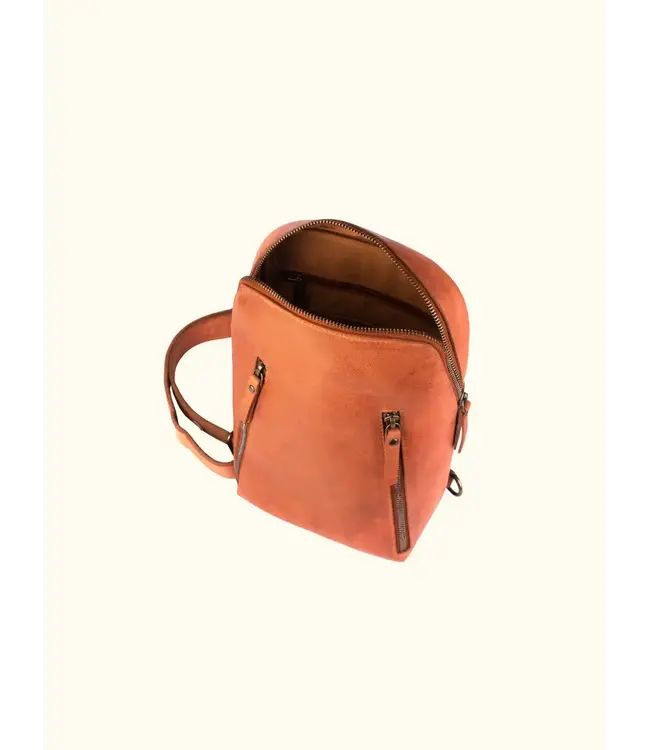 066 Constance Washed Genuine Leather Crossbody Bag