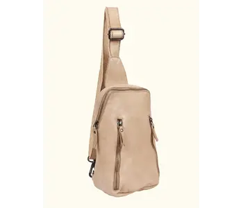066 Constance Washed Genuine Leather Crossbody Bag