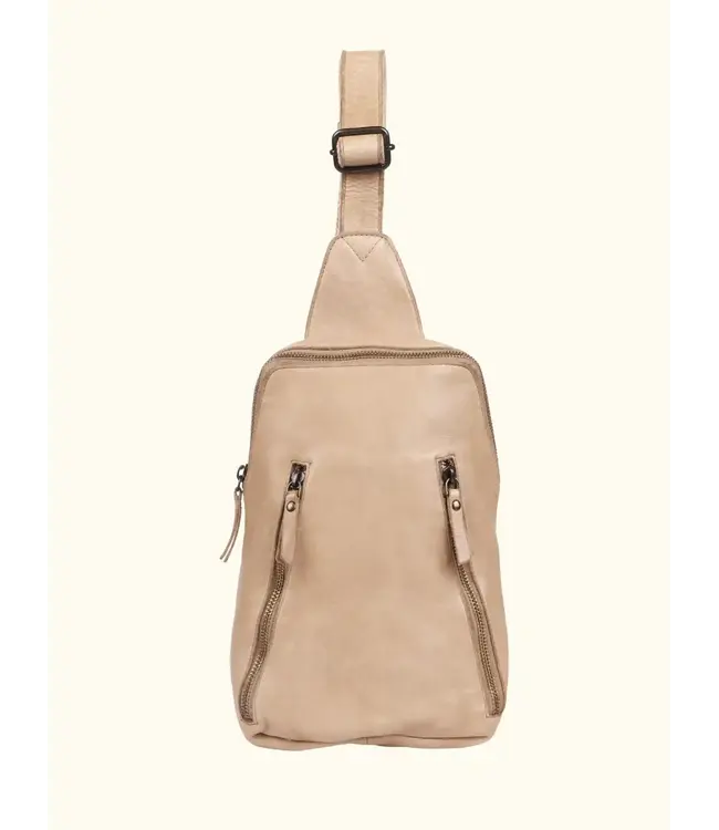 066 Constance Washed Genuine Leather Crossbody Bag