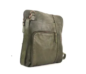 097 Dunedin Messenger Bag Washed Genuine Leather