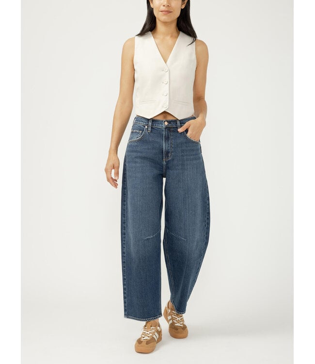 Silver Jeans High Rise Barrel Leg Jeans