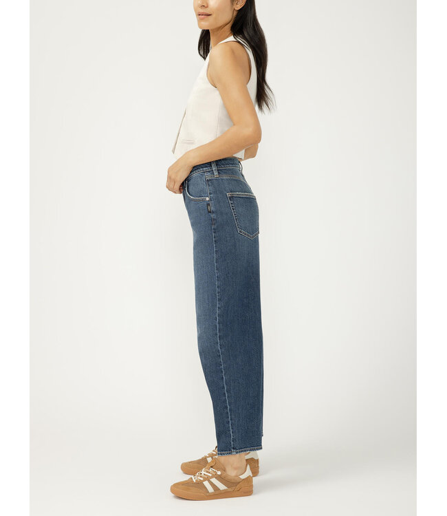 Silver Jeans High Rise Barrel Leg Jeans