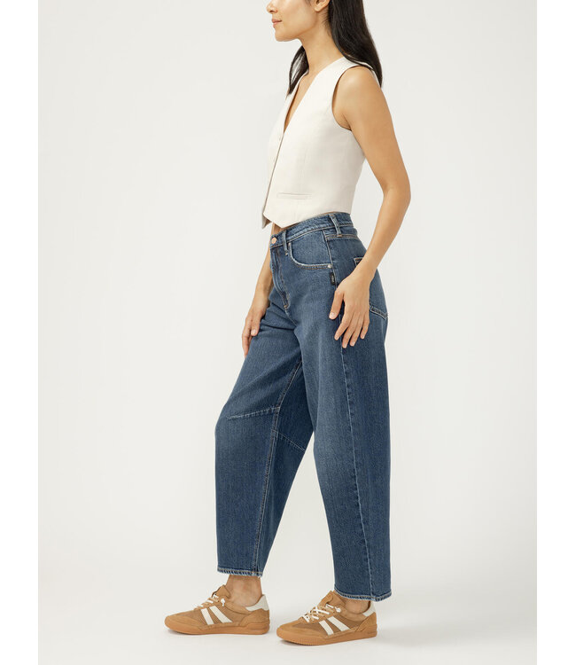 Silver Jeans High Rise Barrel Leg Jeans