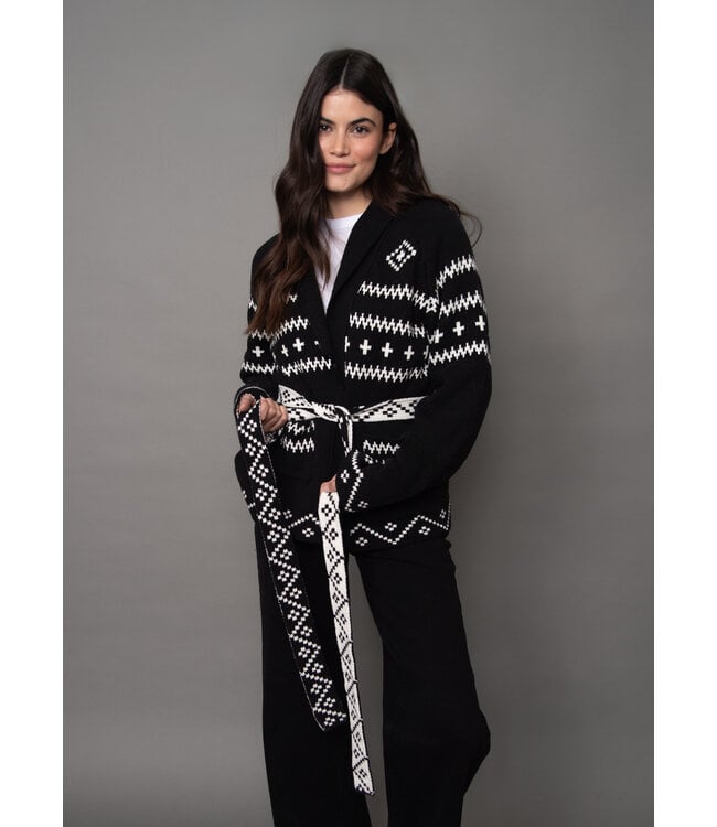 RD Stlye CECILE LONG RAGLAN SLEEVE SHAWLNECK CARDIGAN