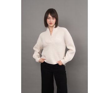 RD Style QUINLAN LONG SLEEVE SHAWL NECKPULL-OVER-SEA PEARL