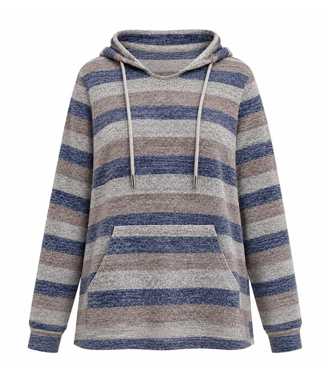 Point Zero Women's Striped Pullover Hoodie