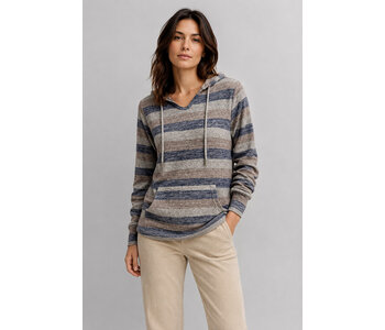 Point Zero Women's Striped Pullover Hoodie