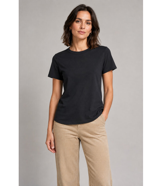 Point Zero Women's Classic Crew Neck T-Shirt – Black & White