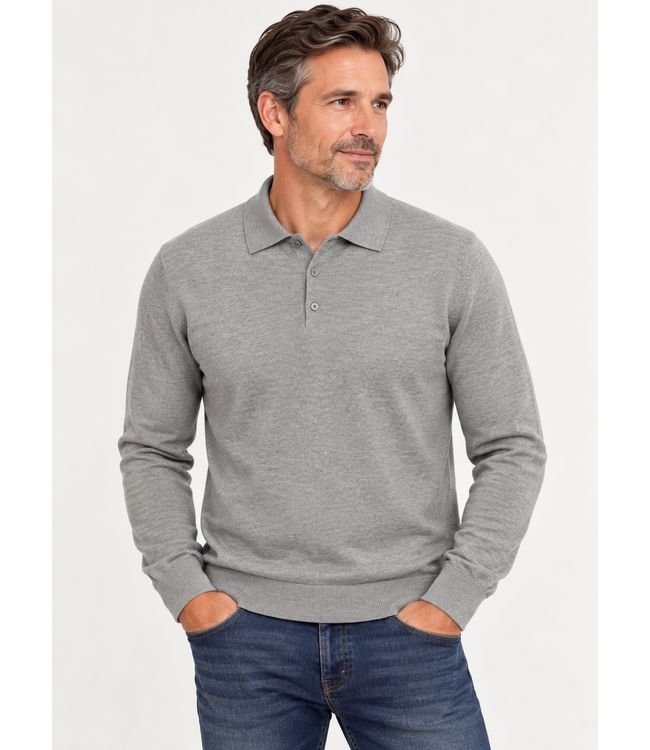 Hedge Mens Polo Sweater Long Sleeve