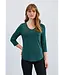 FDJ FRENCH DRESSING FDJ   3/4 Sleeve V-Neck Top Spruce