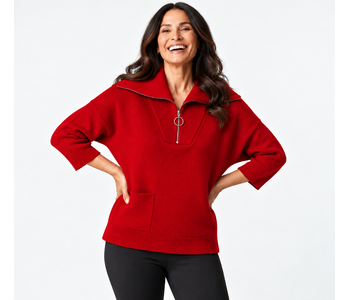 NU-LOOK Fashion Women's Quarter-Zip Sweate